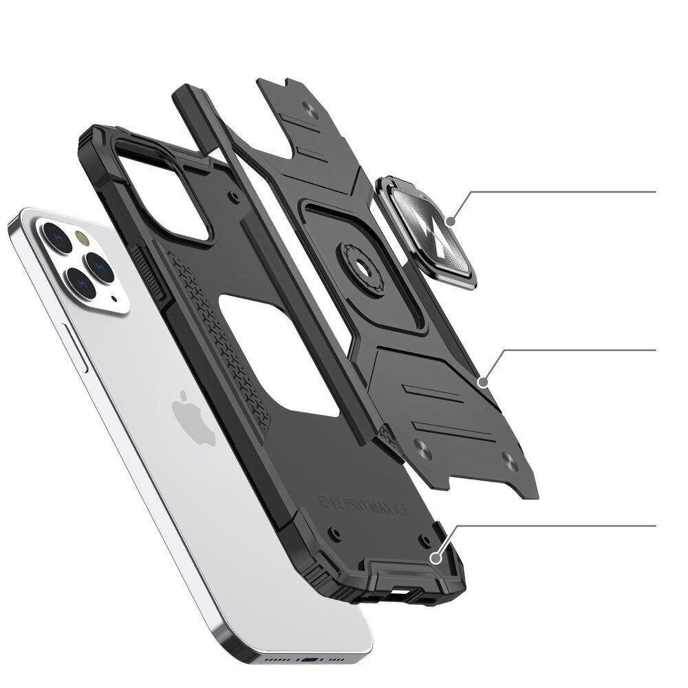 Wozinsky Ring Armor Case Kickstand Tough Rugged Cover for iPhone 13 mini black (Black) hind ja info | Telefoni kaaned, ümbrised | kaup24.ee