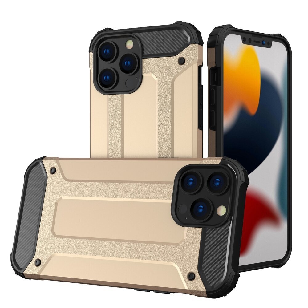 Hybrid Armor Case Tough Rugged Cover for iPhone 13 Pro Max golden (Gold) цена и информация | Telefoni kaaned, ümbrised | kaup24.ee