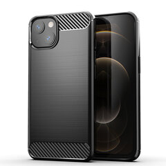 Carbon Case flexible cover for iPhone 13 black (Black \ iPhone 13) hind ja info | Telefoni kaaned, ümbrised | kaup24.ee