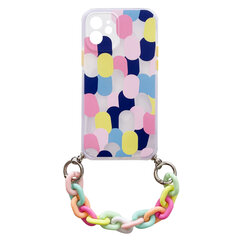 Color Chain Case gel flexible elastic case cover with a chain pendant for iPhone 12 multicolour (Multicolour 1) цена и информация | Чехлы для телефонов | kaup24.ee