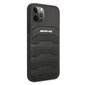 AMG AMHCP12LGSEBK iPhone 12 Pro Max 6,7" czarny/black hardcase Leather Debossed Lines hind ja info | Telefoni kaaned, ümbrised | kaup24.ee