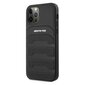 AMG AMHCP12MGSEBK iPhone 12/12 Pro 6,1" czarny/black hardcase Leather Debossed Lines hind ja info | Telefoni kaaned, ümbrised | kaup24.ee