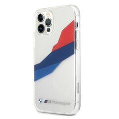 Case BMW BMHCP12MSKTGT iPhone 12/12 Pro 6.1 &quot;transparent hardcase Motorsport Tricolor hind ja info | Telefoni kaaned, ümbrised | kaup24.ee