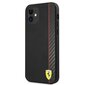 Ferrari FESAXHCP12SBK iPhone 12 mini 5,4" czarny/black hardcase On Track Carbon Stripe цена и информация | Telefoni kaaned, ümbrised | kaup24.ee