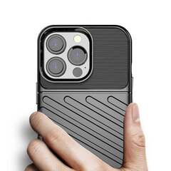 Thunder Case Flexible Tough Rugged Cover TPU Case for iPhone 13 Pro black (Black) цена и информация | Чехлы для телефонов | kaup24.ee
