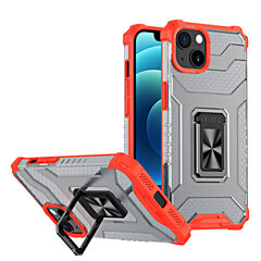 Crystal Ring Case Kickstand Tough Rugged Cover for iPhone 13 mini red (Red) hind ja info | Telefoni kaaned, ümbrised | kaup24.ee