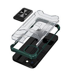 Crystal Ring Case Kickstand Tough Rugged Cover for iPhone 13 mini green (Green) hind ja info | Telefoni kaaned, ümbrised | kaup24.ee