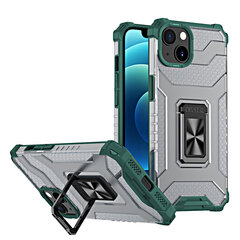 Crystal Ring Case Kickstand Tough Rugged Cover for iPhone 13 mini green (Green) hind ja info | Telefoni kaaned, ümbrised | kaup24.ee
