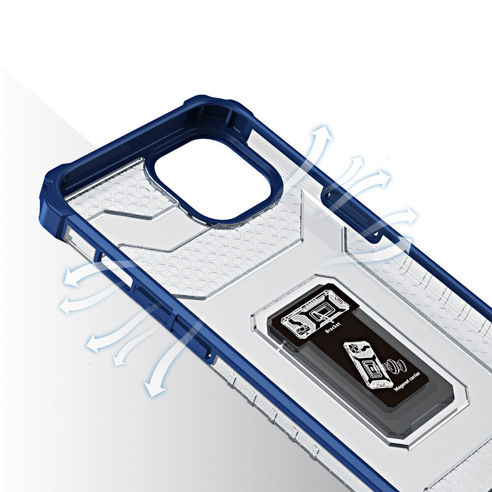 Crystal Ring Case Kickstand Tough Rugged Cover for iPhone 13 mini blue (Light blue || Niebieski) hind ja info | Telefoni kaaned, ümbrised | kaup24.ee