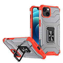 Crystal Ring Case Kickstand Tough Rugged Cover for iPhone 13 red (Red) цена и информация | Чехлы для телефонов | kaup24.ee