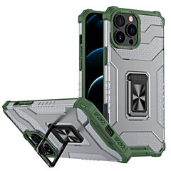 Crystal Ring Case Kickstand Tough Rugged Cover for iPhone 13 Pro Max green (Green) hind ja info | Telefoni kaaned, ümbrised | kaup24.ee