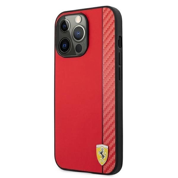 Ferrari FESAXHCP13LRE iPhone 13 Pro / 13 6,1 &quot;red / red hardcase On Track Carbon Stripe цена и информация | Telefoni kaaned, ümbrised | kaup24.ee