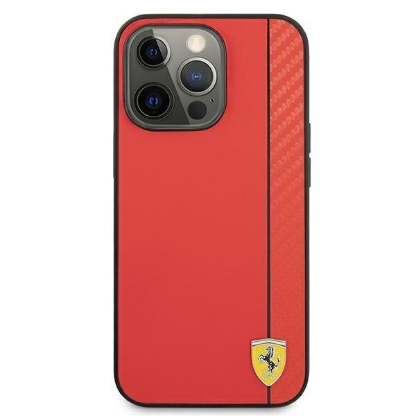 Ferrari FESAXHCP13LRE iPhone 13 Pro / 13 6,1 &quot;red / red hardcase On Track Carbon Stripe hind ja info | Telefoni kaaned, ümbrised | kaup24.ee
