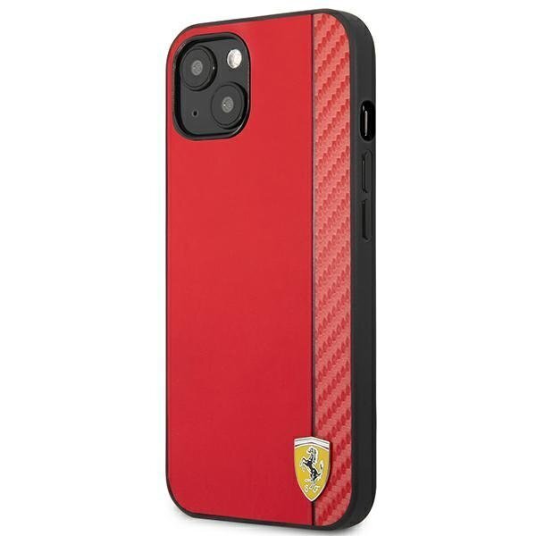 Ferrari FESAXHCP13MRE iPhone 13 6.1 &quot;red / red hardcase On Track Carbon Stripe hind ja info | Telefoni kaaned, ümbrised | kaup24.ee