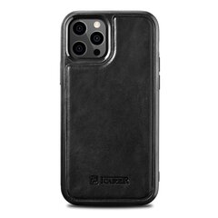 iCarer Leather Oil Wax case covered with natural leather for iPhone 12 Pro Max black (ALI1206-BK) (Black) hind ja info | Telefoni kaaned, ümbrised | kaup24.ee