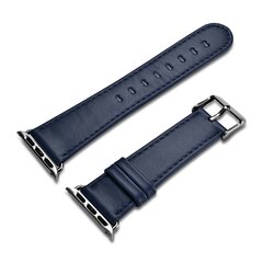 iCarer Leather Vintage wristband genuine leather strap for Watch 3 38mm / Watch 2 38mm / Watch 1 38mm dark blue (RIW117-DB（38）) (Dark blue) цена и информация | Аксессуары для смарт-часов и браслетов | kaup24.ee