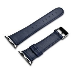 iCarer Leather Vintage wristband genuine leather strap for Watch 3 38mm / Watch 2 38mm / Watch 1 38mm dark blue (RIW117-DB（38）) (Dark blue) hind ja info | Nutikellade ja nutivõrude tarvikud | kaup24.ee