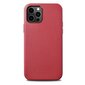 iCarer Case Leather genuine leather case for iPhone 12 Pro / iPhone 12 red (WMI1216-RD) (MagSafe compatible) (Red) hind ja info | Telefoni kaaned, ümbrised | kaup24.ee