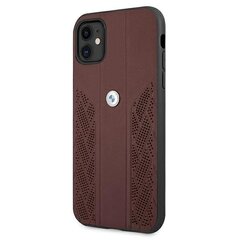 Case BMW BMHCN61RSPPR iPhone 11 6.1 &quot;red / red hardcase Leather Curve Perforate цена и информация | Чехлы для телефонов | kaup24.ee