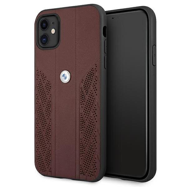 Case BMW BMHCN61RSPPR iPhone 11 6.1 &quot;red / red hardcase Leather Curve Perforate цена и информация | Telefoni kaaned, ümbrised | kaup24.ee