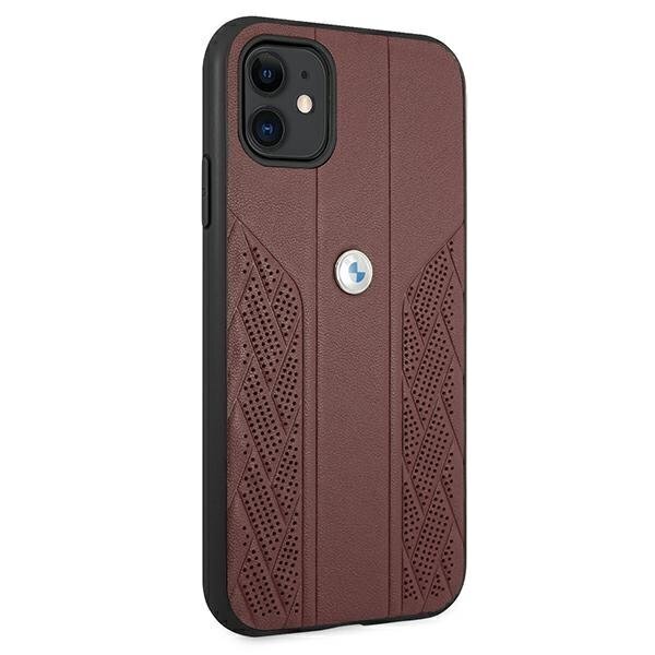 Case BMW BMHCN61RSPPR iPhone 11 6.1 &quot;red / red hardcase Leather Curve Perforate цена и информация | Telefoni kaaned, ümbrised | kaup24.ee