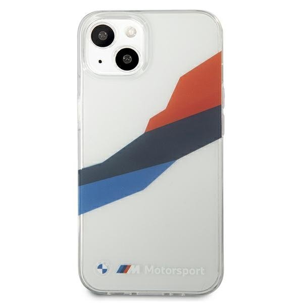 Case BMW BMHCP13SSKTGT iPhone 13 mini 5,4 &quot;transparent hardcase Motorsport Tricolor цена и информация | Telefoni kaaned, ümbrised | kaup24.ee