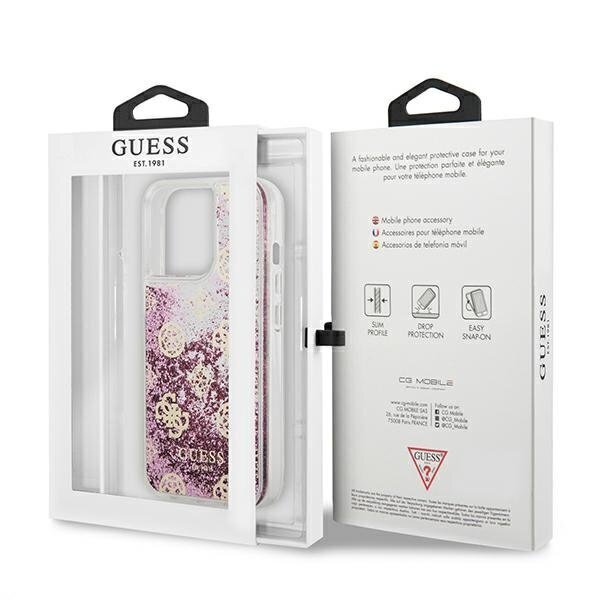 Guess GUHCP13LLGPEPI sobib Apple iPhone 13 Pro / 13 6,1", roosa цена и информация | Telefoni kaaned, ümbrised | kaup24.ee