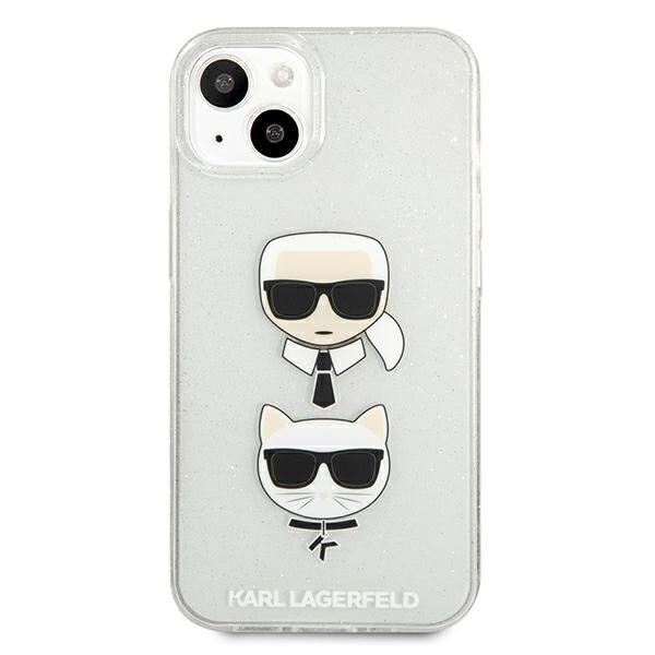 Karl Lagerfeld KLHCP13MKCTUGLS iPhone 13 6.1 &quot;silver / silver hardcase Glitter Karl`s &amp; Choupette hind ja info | Telefoni kaaned, ümbrised | kaup24.ee