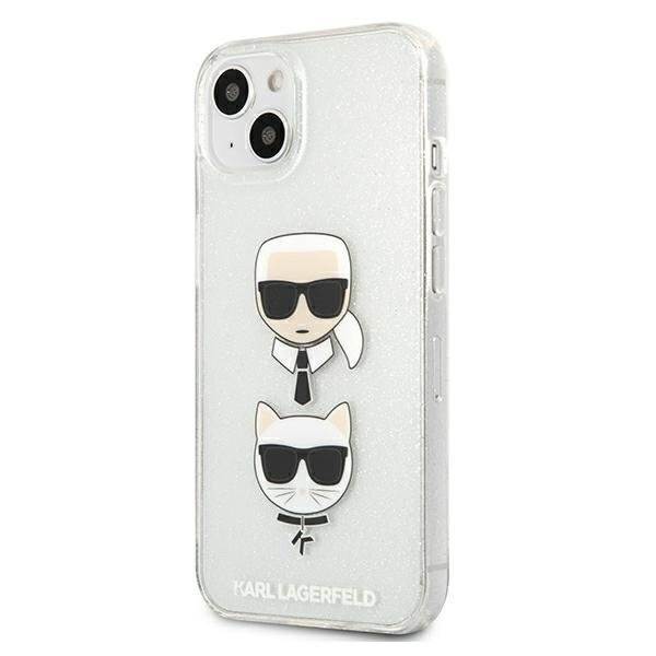 Karl Lagerfeld KLHCP13MKCTUGLS iPhone 13 6.1 &quot;silver / silver hardcase Glitter Karl`s &amp; Choupette цена и информация | Telefoni kaaned, ümbrised | kaup24.ee