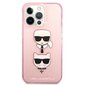 Karl Lagerfeld KLHCP13XKCTUGLP iPhone 13 Pro Max 6,7" różowy/pink hardcase Glitter Karl`s & Choupette hind ja info | Telefoni kaaned, ümbrised | kaup24.ee