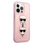 Karl Lagerfeld KLHCP13XKCTUGLP iPhone 13 Pro Max 6,7" różowy/pink hardcase Glitter Karl`s & Choupette hind ja info | Telefoni kaaned, ümbrised | kaup24.ee