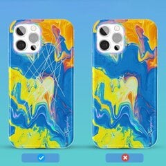 Kingxbar Watercolor Series color case for iPhone 12 Pro Max yellowblue (Żółtoniebieski) hind ja info | Telefoni kaaned, ümbrised | kaup24.ee