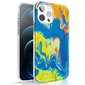 Kingxbar Watercolor Series color case for iPhone 12 Pro Max yellowblue (Żółtoniebieski) цена и информация | Telefoni kaaned, ümbrised | kaup24.ee