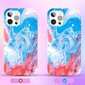 Kingxbar Watercolor Series color case for iPhone 12 Pro Max Blue-pink (niebiesko-różowy) цена и информация | Telefoni kaaned, ümbrised | kaup24.ee