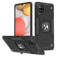 Wozinsky Ring Armor Case Kickstand Tough Rugged Cover for Samsung Galaxy A42 5G black (Black) hind ja info | Telefoni kaaned, ümbrised | kaup24.ee