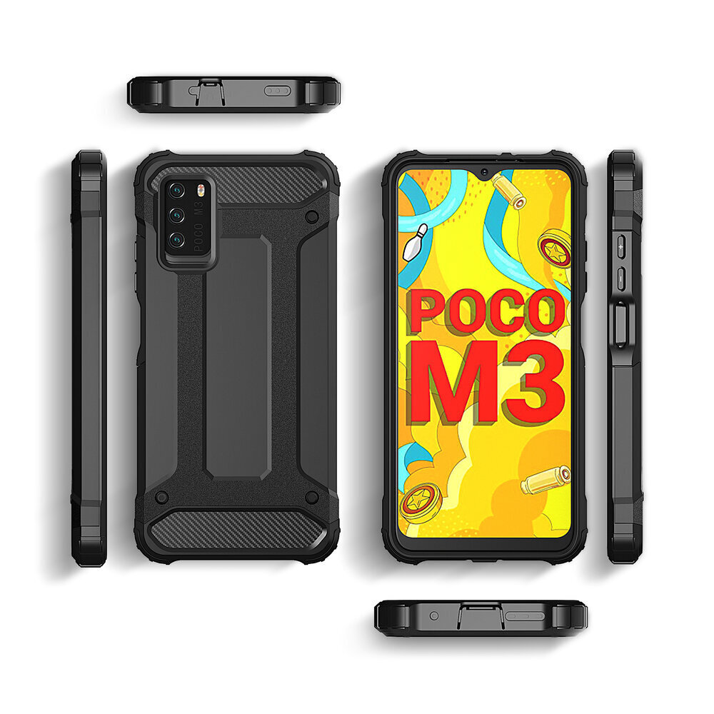 Hybrid Armor Case Tough Rugged Cover for Xiaomi Redmi Note 10 5G / Poco M3 Pro golden (Gold) hind ja info | Telefoni kaaned, ümbrised | kaup24.ee