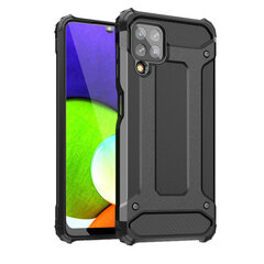 Hybrid Armor Case Tough Rugged Cover for Samsung Galaxy A22 4G black hind ja info | Telefoni kaaned, ümbrised | kaup24.ee