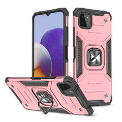 Wozinsky Ring Armor Case Kickstand Tough Rugged Cover for Samsung Galaxy A22 4G pink (Pink) hind ja info | Telefoni kaaned, ümbrised | kaup24.ee