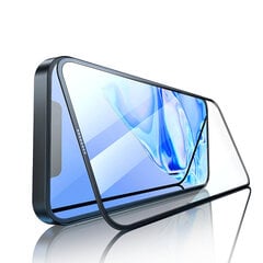 Joyroom 360 Full Case front and back cover for iPhone 13 + tempered glass screen protector black (JR-BP927 black) (Black) hind ja info | Telefoni kaaned, ümbrised | kaup24.ee
