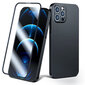 Joyroom 360 Full Case front and back cover for iPhone 13 + tempered glass screen protector black (JR-BP927 black) (Black) цена и информация | Telefoni kaaned, ümbrised | kaup24.ee