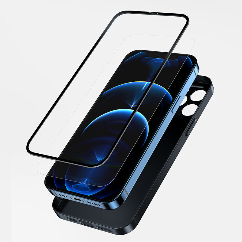 Joyroom 360 Full Case front and back cover for iPhone 13 + tempered glass screen protector blue (JR-BP927 blue) (Light blue || Niebieski) цена и информация | Telefoni kaaned, ümbrised | kaup24.ee