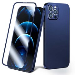 Joyroom 360 Full Case front and back cover for iPhone 13 + tempered glass screen protector blue (JR-BP927 blue) (Light blue || Niebieski) цена и информация | Чехлы для телефонов | kaup24.ee