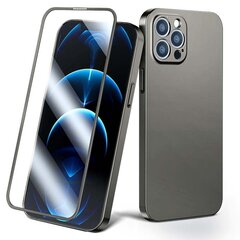 Joyroom 360 Full Case front and back cover for iPhone 13 + tempered glass screen protector grey (JR-BP927 tranish) (Grey) цена и информация | Чехлы для телефонов | kaup24.ee