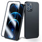 Joyroom 360 Full Case front and back cover for iPhone 13 Pro Max + tempered glass screen protector black (JR-BP928 black) (Black) цена и информация | Telefoni kaaned, ümbrised | kaup24.ee