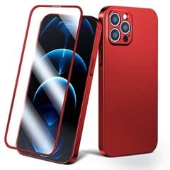 Joyroom 360 Full Case front and back cover for iPhone 13 Pro + tempered glass screen protector red (JR-BP935 red) (Red) hind ja info | Telefoni kaaned, ümbrised | kaup24.ee