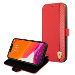 Ferrari FESAXFLBKP13LRE iPhone 13 Pro / 13 6.1 &quot;red / red book On Track Carbon Stripe цена и информация | Чехлы для телефонов | kaup24.ee