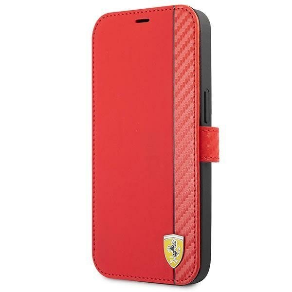 Ferrari FESAXFLBKP13MRE iPhone 13 6.1 &quot;red / red book On Track Carbon Stripe hind ja info | Telefoni kaaned, ümbrised | kaup24.ee