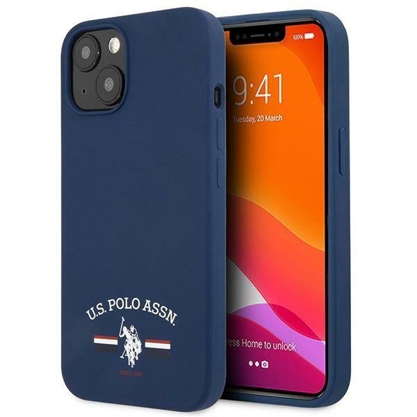 US Polo USHCP13SSFGV iPhone 13 mini 5.4 &quot;navy blue Silicone Collection hind ja info | Telefoni kaaned, ümbrised | kaup24.ee