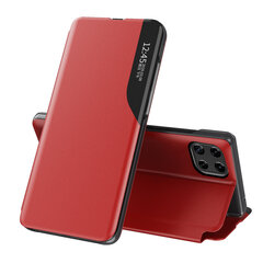 Eco Leather View Case elegant bookcase type case with kickstand for Samsung Galaxy A22 4G red (Red) hind ja info | Telefoni kaaned, ümbrised | kaup24.ee