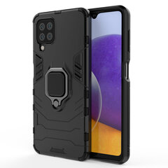 Ring Armor Case Kickstand Tough Rugged Cover for Samsung Galaxy A22 4G black hind ja info | Telefoni kaaned, ümbrised | kaup24.ee